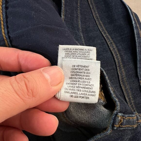 🔥🔥5 for $25🔥🔥Free People Blue Ripped Knee Cropped Dark Wash Skinny Jeans Size 27 - Picture 11 of 12